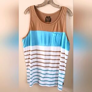 Burton Striped Tank Top with Pocket Surfer Summer Beach